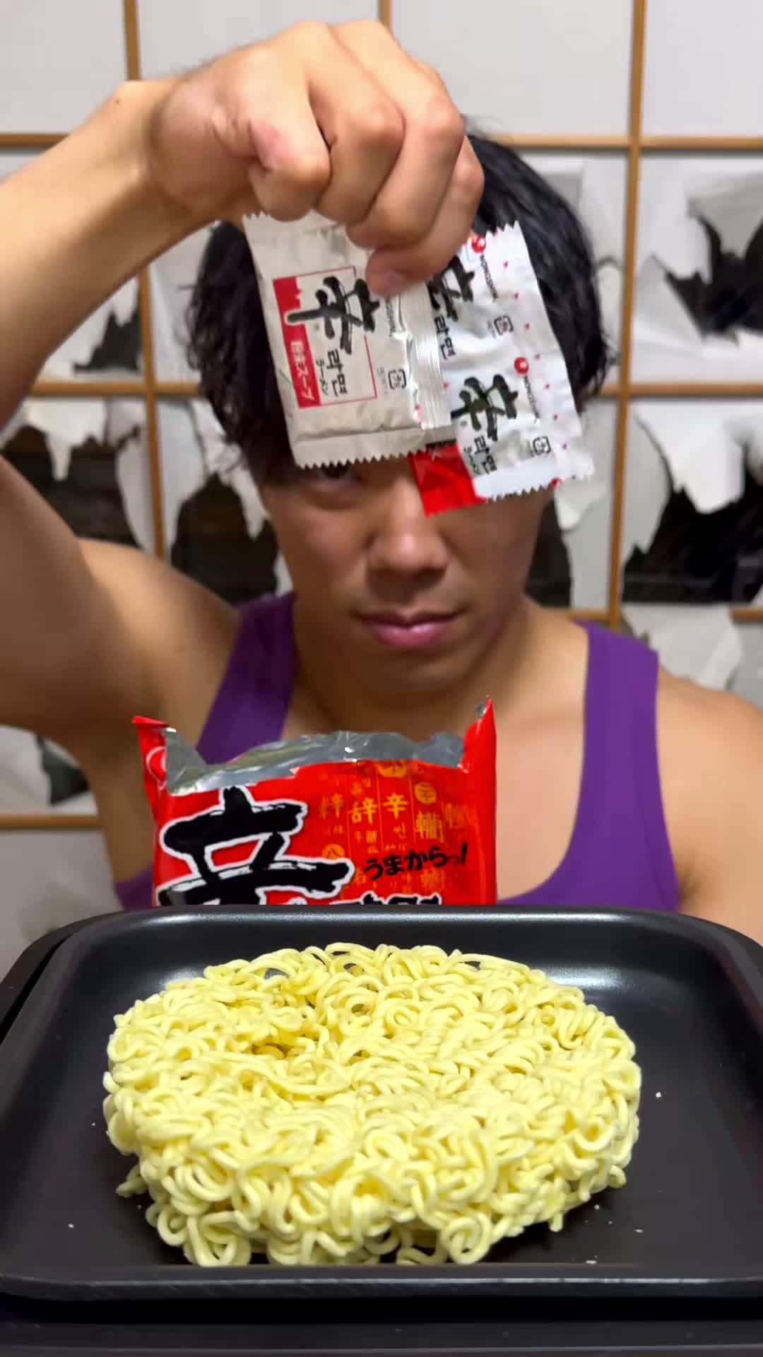 Cover for タコとカニの贅沢辛ラーメン#mukbang #asmrfood #japanesefood #koreanfood