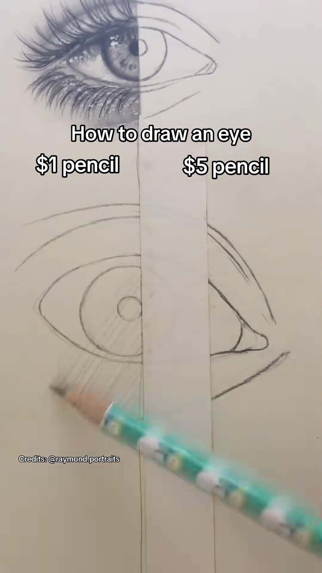 Cover for How to draw an eye. Easy art tutorial. Credits @raymond.portraits #art #artist #arttok #artistsoftiktok #arttutorial #arttips #drawing #howtodraw #pencildrawing #pencilart #TheWatchers #creatorsearchinsights