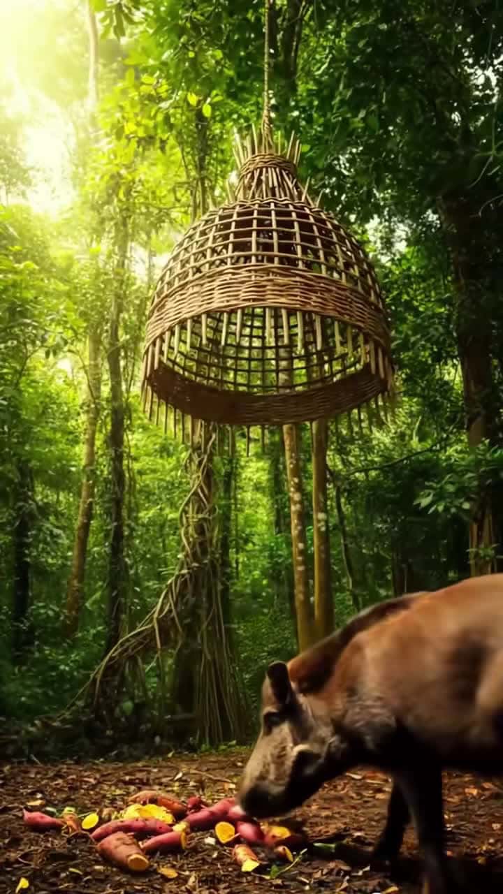 Cover for Build Wild boar Trap Using Big Sharp wood #wildboar  #wildpig #pigtrap #wildboartrap #pig #trap