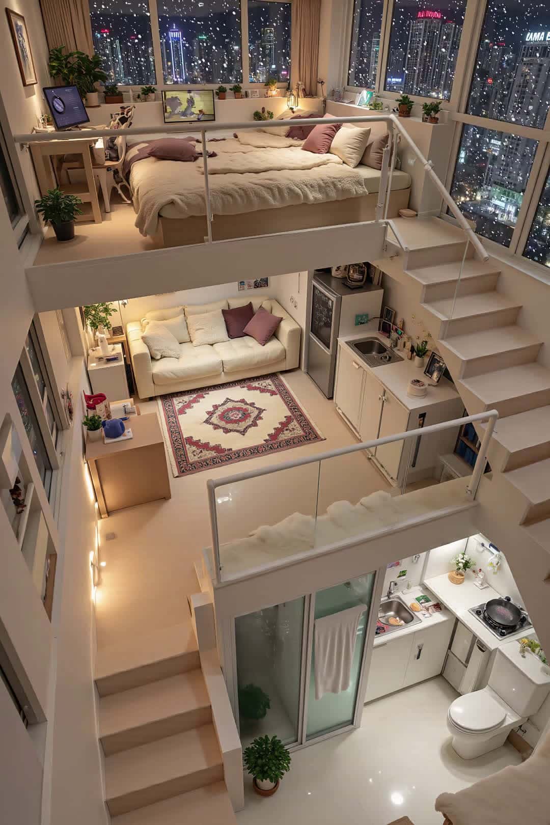 Cover for AI Designed Loft Who's your ideal roommate for this space? #LoftLiving#DreamApartment#CozyNook#HomeInspo#UrbanLiving