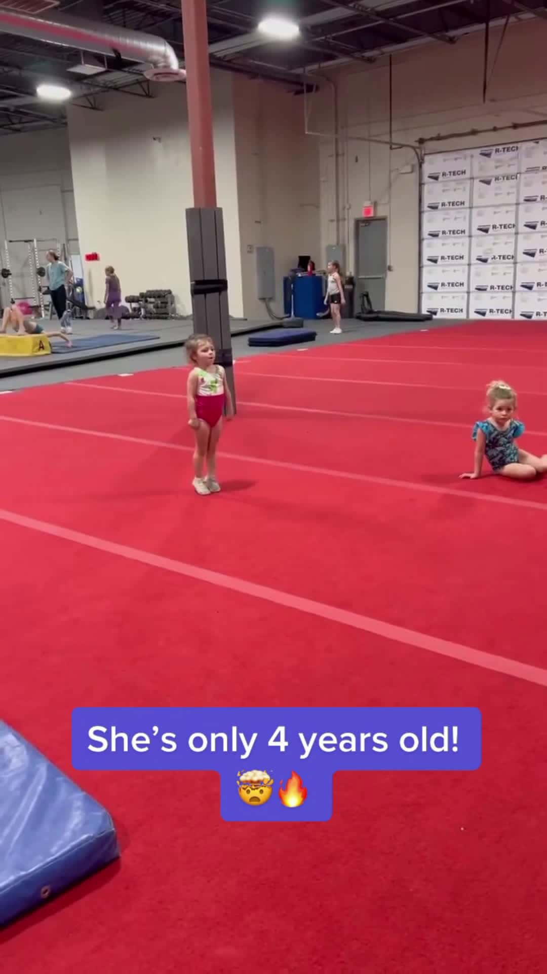 Cover for #befit#Woah. Wish we could that when we were 4… 🤯🤯🤯 #thegist #fyp #sports #cute #gymnastics #gym