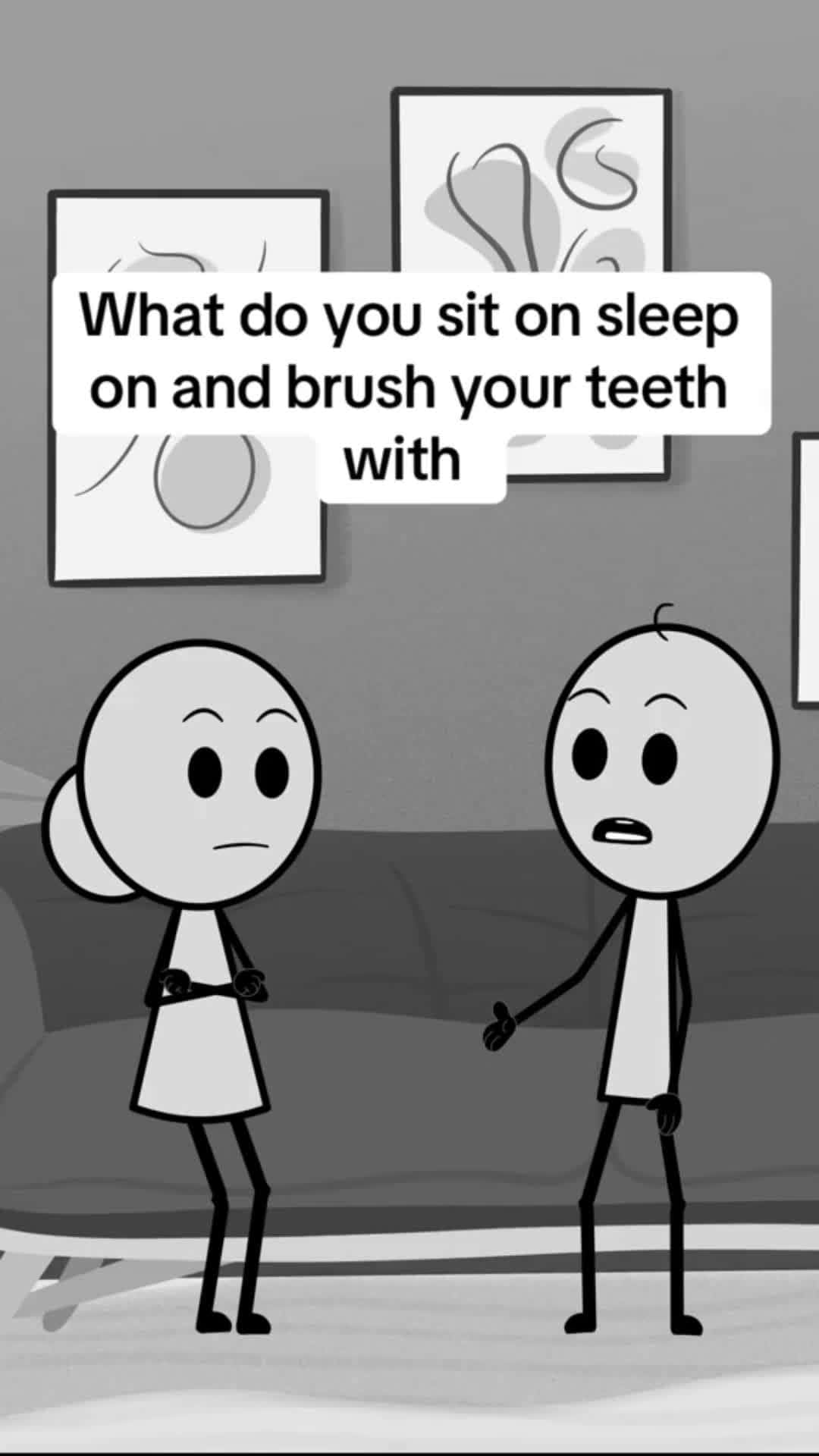 Cover for What do you sit on sleep on and brush your teeth with? 🤣🤣🤣#funnycouple #relationship #funnyvideos #shortskits