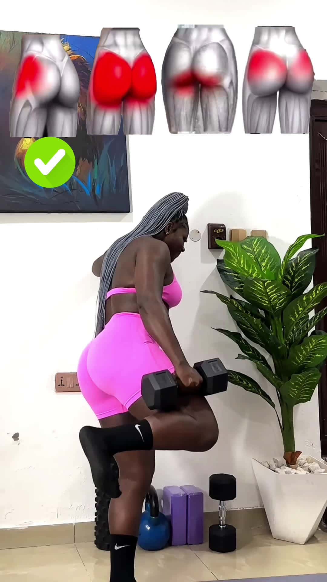 Cover for Here’s a perfect 4-exercise glute workout to hit all sides of the glutes: 1️⃣Reverse Lunges – targets lower glutes. 2️⃣ Dumbbell Sumo Squats – hits the full glute.   3️⃣ Frog Pumps – activates upper glutes4️⃣ Standing Clamshells – fires up glute med and minimus (sides)You can do this anywhere, home, gym, or outdoors. All you need is one dumbbell or a pair. Do 3–4 sets of 8–10 reps each. If your weight is light, go higher in reps. The key is to challenge the muscle and train close to failure.