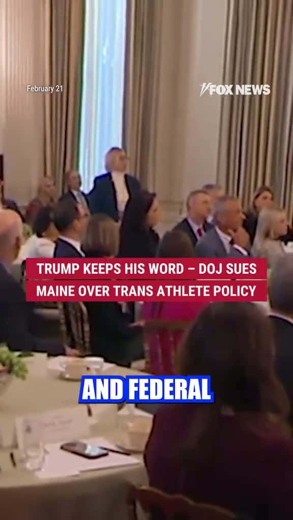 Cover for PROMISES KEPT: Maine’s Democratic governor refused to comply when President Trump demanded she ban transgender athletes from girls’ and women’s sports in February. Today, the Department of Justice announced it is taking the state to court over its refusal to implement the ban.