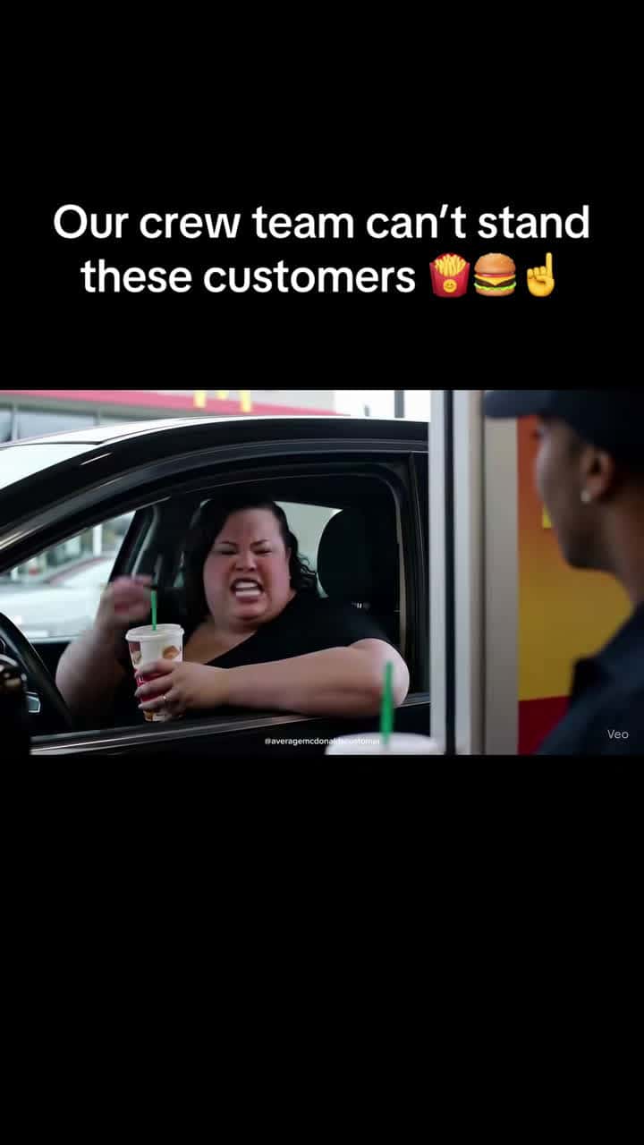 Cover for Our crew are tired of these customers bust we push through#fyp #ai #googleveo#funny #fastfoodlife #fastfoodcustomers #fyp viral #TooFunnyToScroll