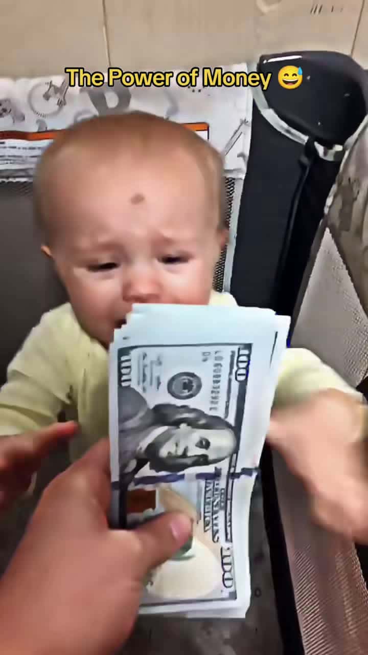 Cover for #FavMovieClip The power of money 😀 #funnybaby #babylover #cutebaby #funnvideo 