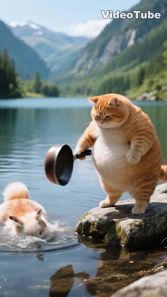 Cover for This orange cat caught 3 animals. ai aistory cat VideoTube funny 54583 #shortvideosscoopz
