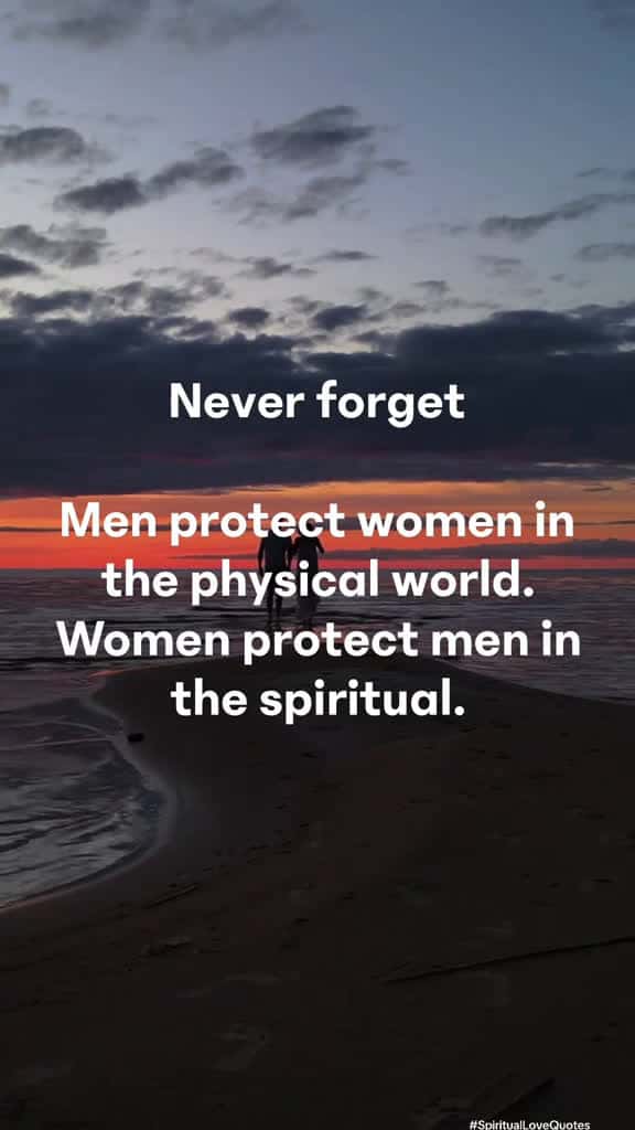 Cover for A man protects a woman in the physical world. A woman protects a man in the spiritual. Whe 26047 #america
