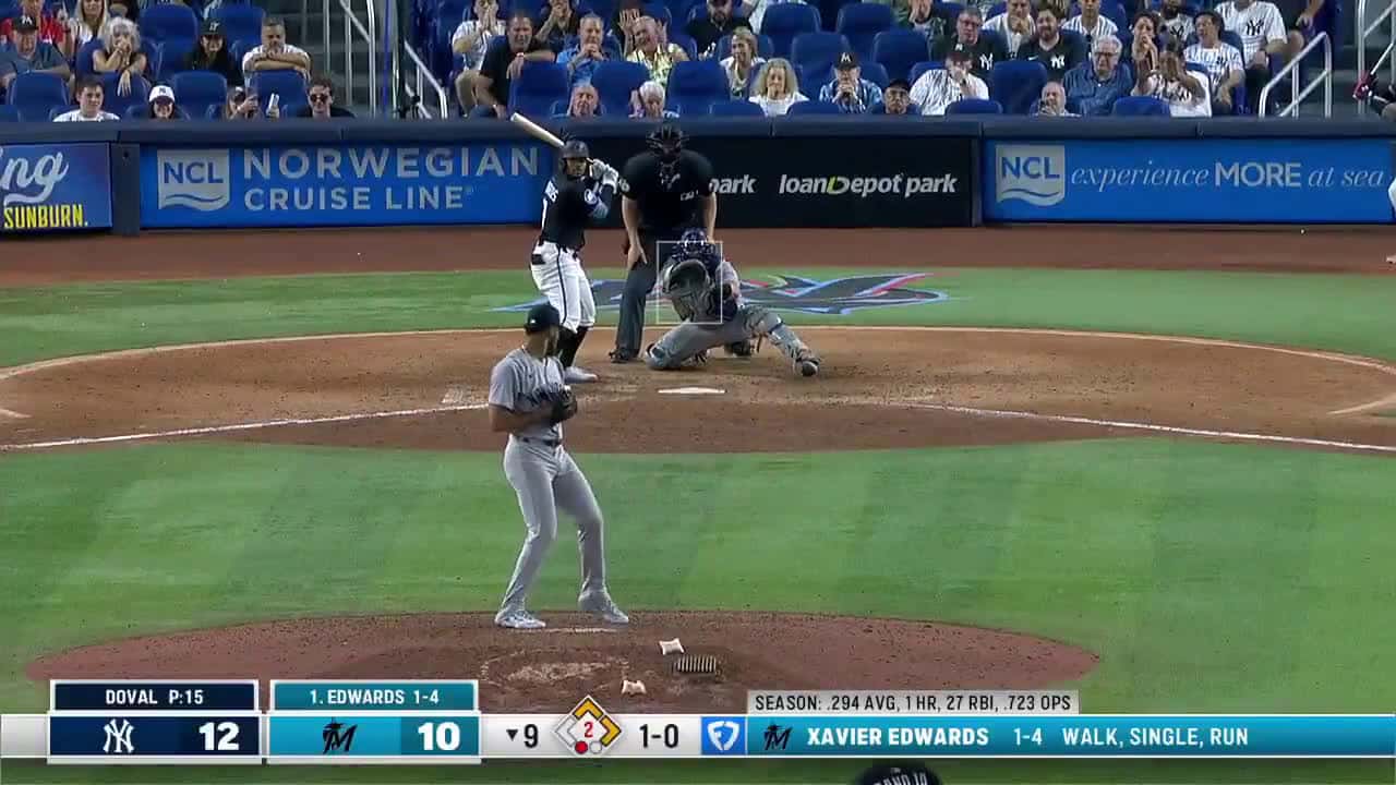 Cover for Edwards ties the score and sprints to third after Cabellero's costly error! ⚾️ #Baseball #Highlights #EpicPlays