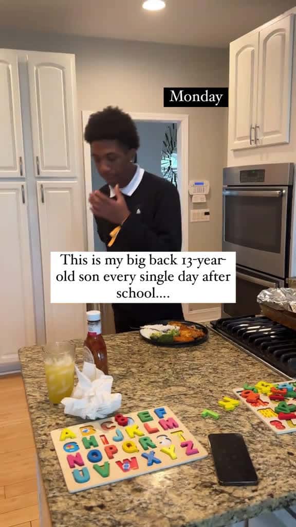 Cover for He won t eat school lunch so when gets home its straight to the pots. fyp viral 57630 #us