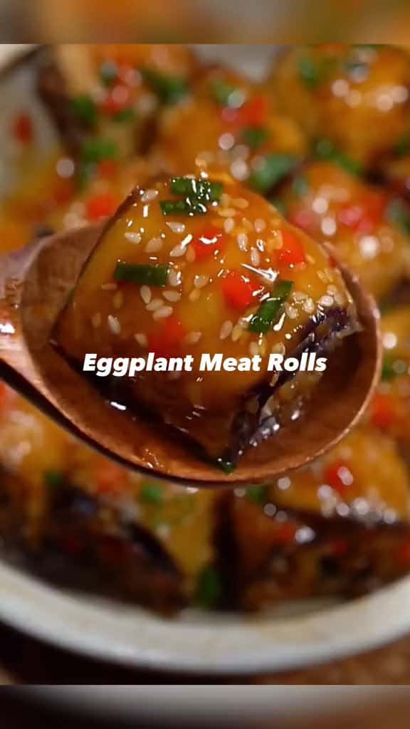 Cover for Eggplant meat rolls easy Chinese food recipeschinesefood cooking foryou trend egg 08938 #followMe