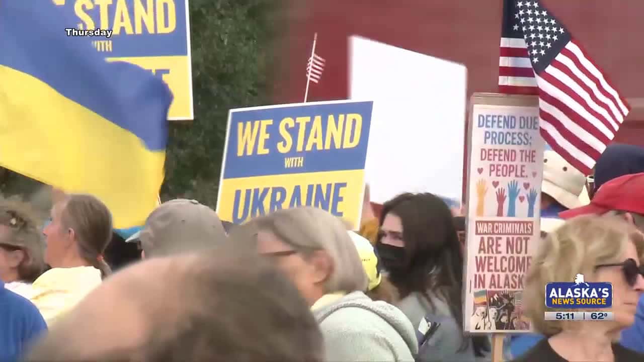 Cover for Protests erupt in Alaska during Trump/Putin summit