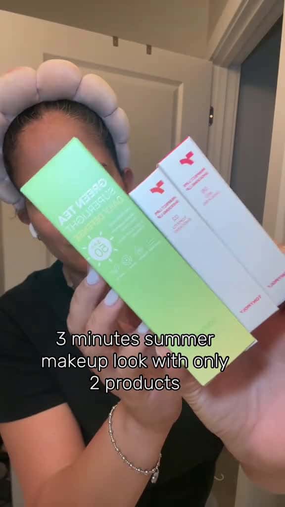 Cover for @TONYMOLY USA thank you for this amazing products in love 😍 No summer makeup look  #tonymoly #glassskin #glowskinkorea #QuickMakeup #amazonfavorites #summeressential #tipsforgirls #summermakeup #grwm #naturalmakeup #TintTest #W...