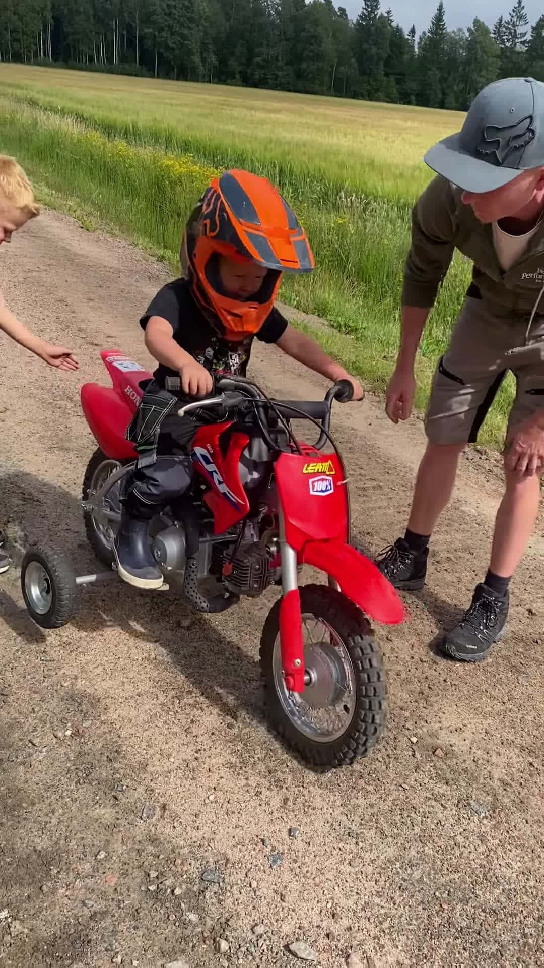 Cover for #FirstVideoChallenge ThreeYearOld Accelerates Bike as Man Chases.
