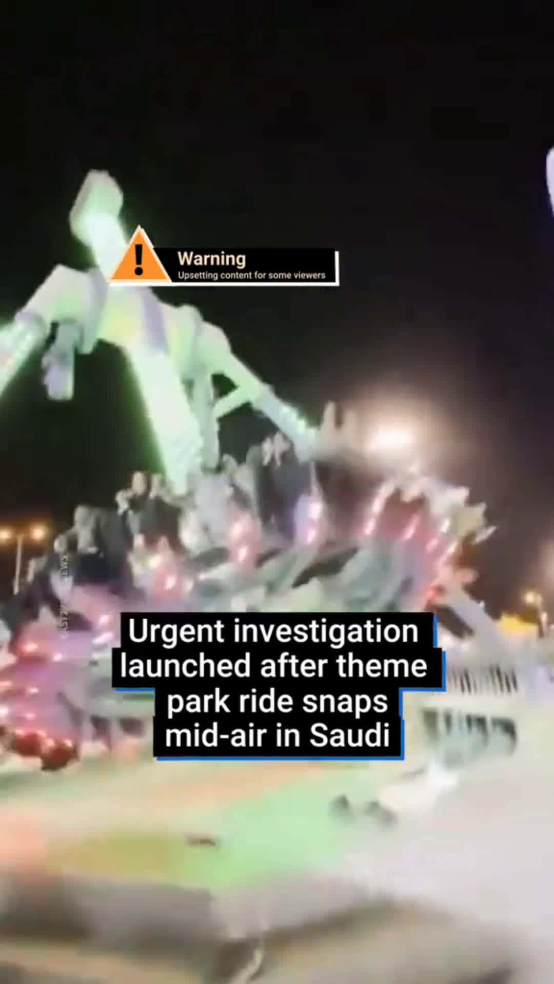 Cover for Saudi authorities have launched an urgent investigation into the cause of the collapse of a theme park ride which injured 23 people, three of them critically.