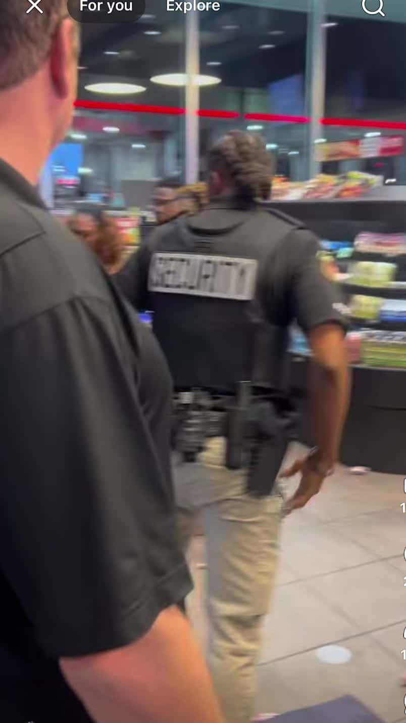 Cover for Security guard fighting women good a man stepped in did what he can