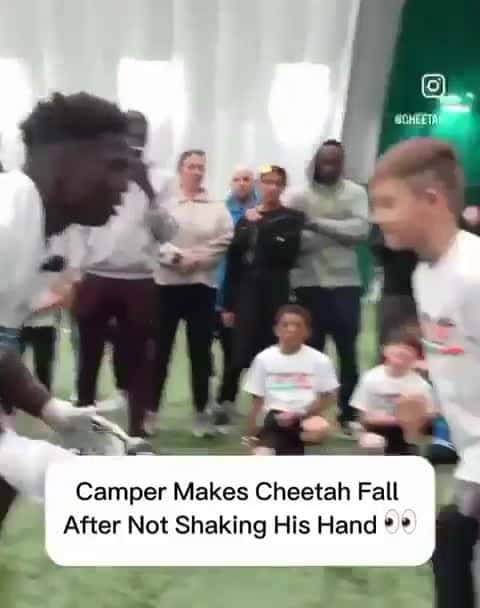 Cover for Kid shakes famous football player! #football