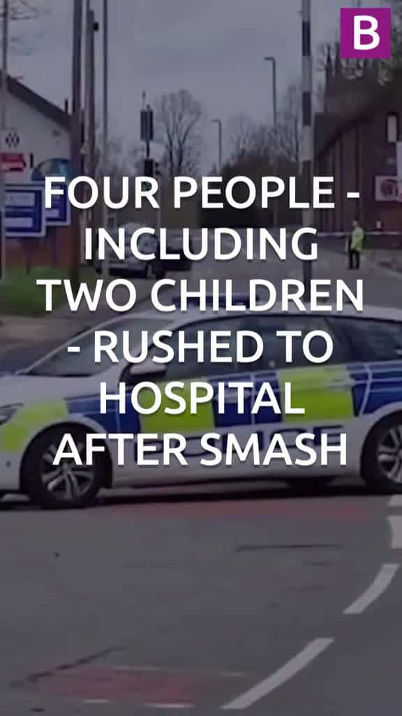 Cover for Four people - including two children - have been rushed to hospital after a smash in Camp 61857 #trendingscoopz