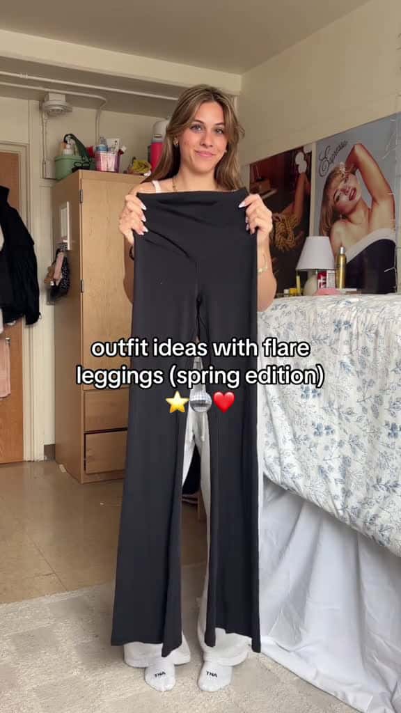 Cover for more outfit inspo with flare leggings These ones are for warmer weather whenever  36895 #ilovescoopz