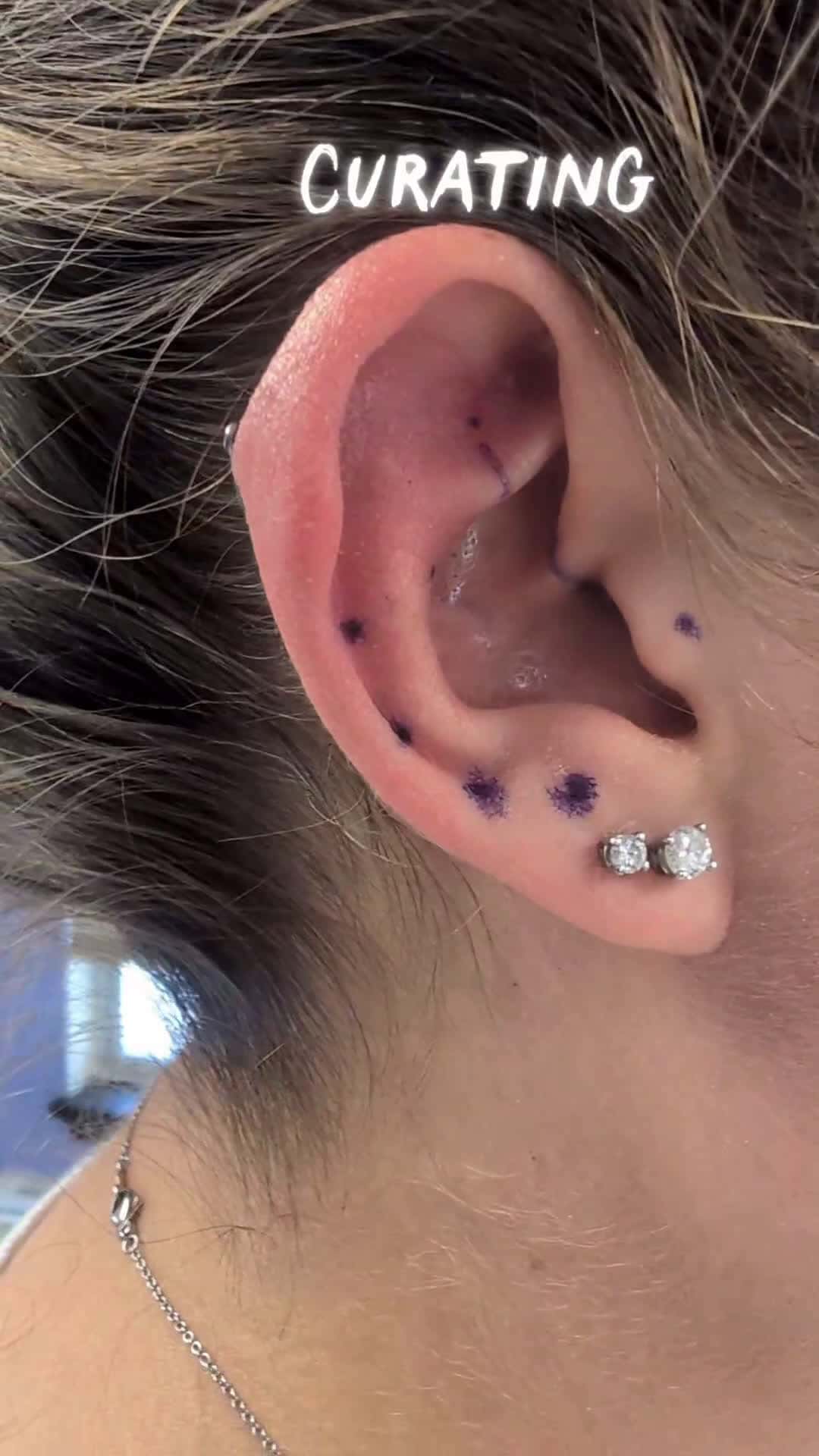 Cover for I love curating ears. (No other piercings performed by me but I did downsize the extremely long jewelry performed and placed elsewhere.)#piercing #piercings #piercing2me #pierced #piercingideas #bodypiercings #bodypiercing 