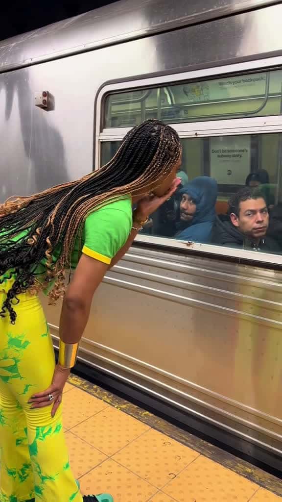 Cover for Spreading love in NYC reels nyc Love kindness fyp hilarious viral nyc manhattan mta life c 61791 #shortvideosscoopz