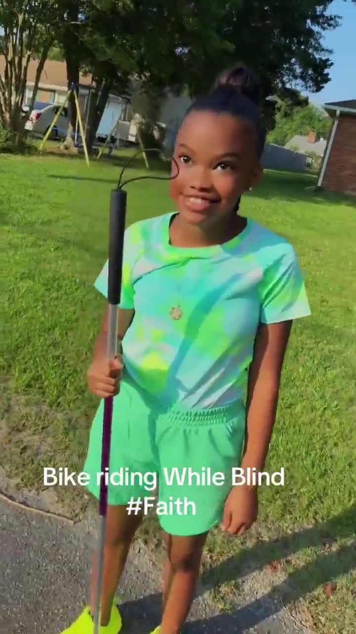 Cover for Heartwarming moment a mother surprises her blind daughter with a bicycle and she conquers it! 💕🚴‍♀️ #Inspiring #MotherDaughter #OvercomingObstacles