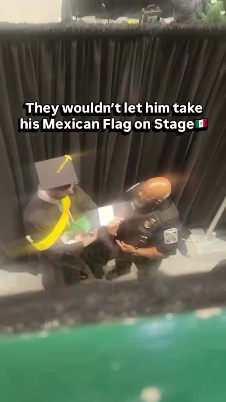Cover for Police Block High School Graduate from Bringing Mexican Flag On Stage at Ceremony