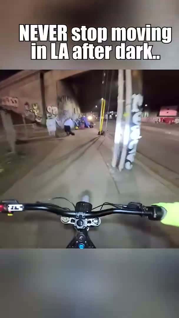 Cover for This Is Why You NEVER Stop Moving in LA After Dark.. 😳 #losangeles #lastvideochallenge #bike #fyp #foryou #foryoupage #viral #viralvideo 
