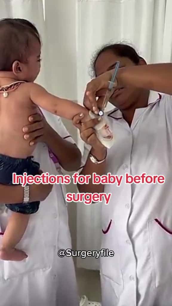 Cover for Injections for baby before surgery hospital surgeon doctor baby babytiktok injections baby 95136 #american