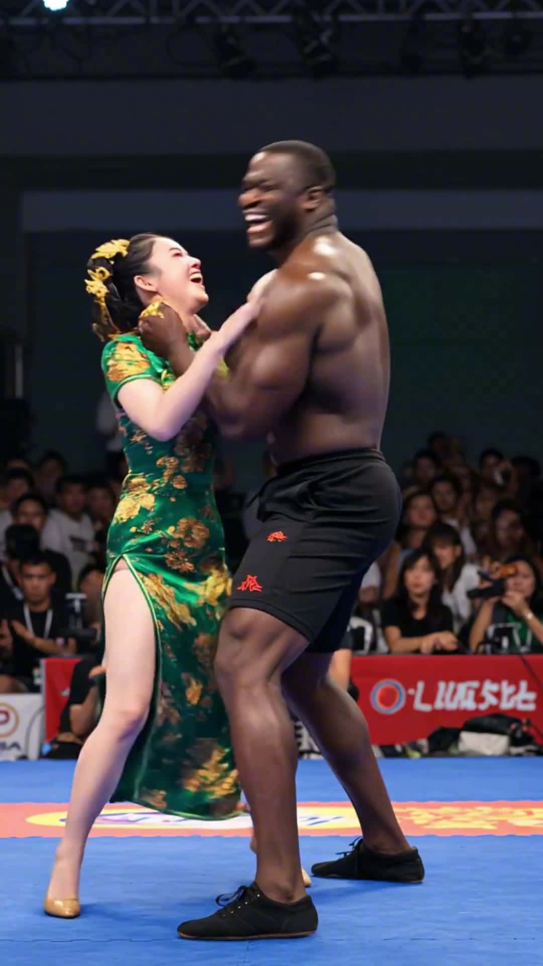 Cover for AI warrior surprises man who underestimated her #AIshort#KungFuSkills#StrongWomen#MartialArtsWow#Epic