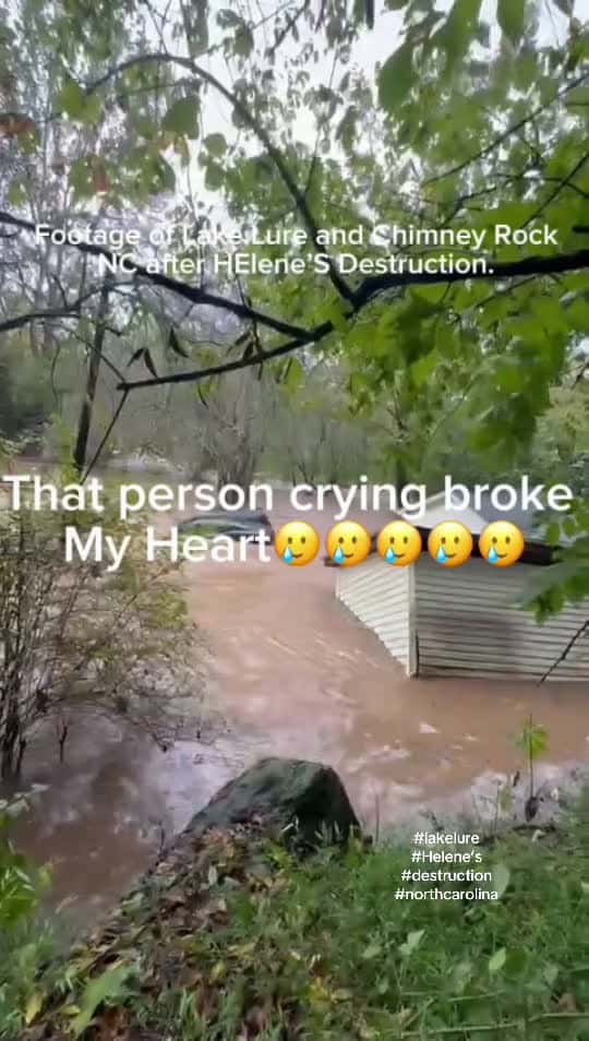 Cover for Footage of Lake Lure and Chimney Rock area in North Carolina after Helene s Destruction . 95743 #nicevideo