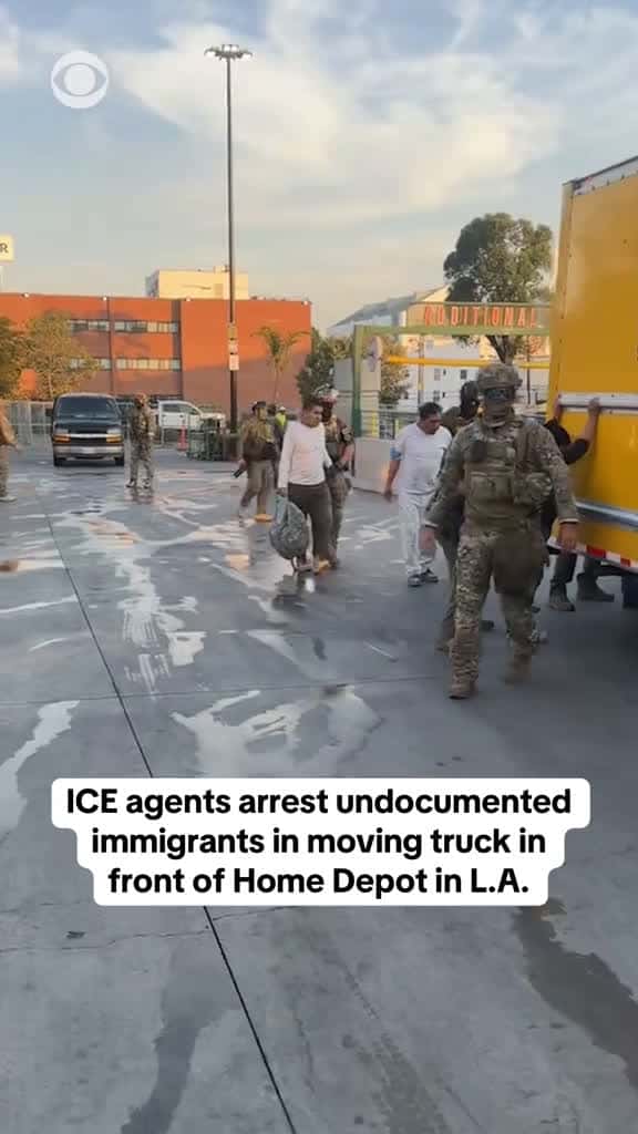 Cover for Federal agents arrested 16 undocumented immigrants in a targeted raid, dubbed “Trojan Horse,” in front of a Los Angeles Home Depot on Wednesday. The agents arrived to the parking lot in a yellow Penske moving truck, which day l...