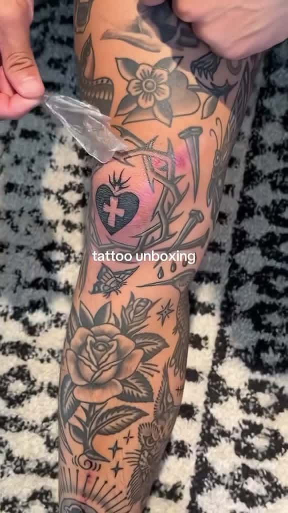 Cover for New filler piece in bold traditional style — leg sleeve progress by @timaarthur 🔥 #traditionaltattoo #legsleeve #americantraditional #traditionalartist