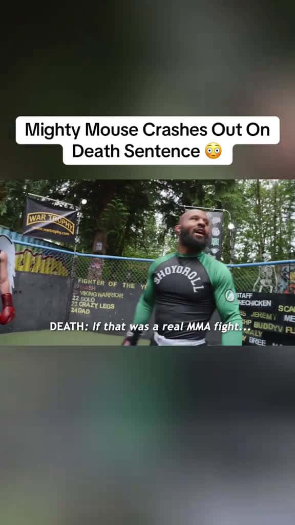 Cover for Mighty Mouse almost crashed out on death sentence #mma #fighting #viral
