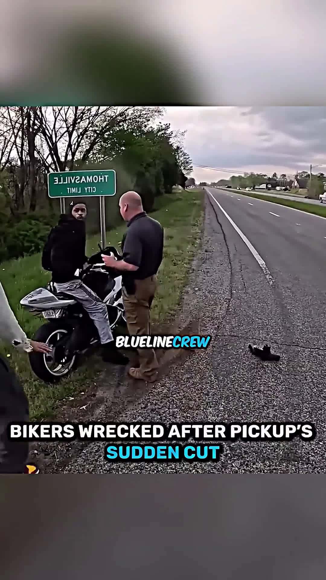 Cover for Bikers WRECKED After Pickup’s Sudden Cut 😤  #bodycam 