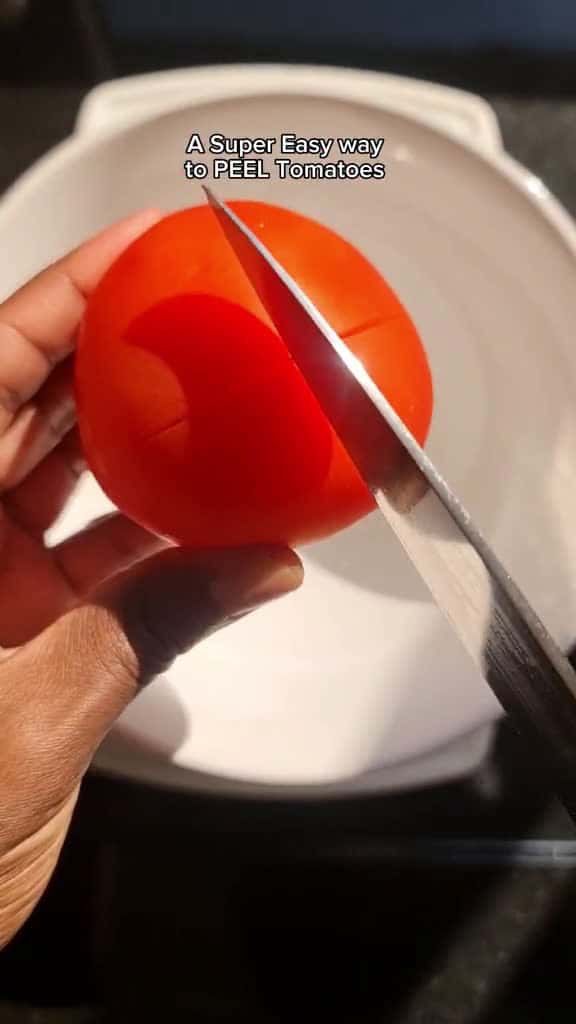 Cover for The EASIEST way to PEEL Tomatoes peeltomatoes  tomatoes  hacklife  kitchenhack fo 55739 #followMe