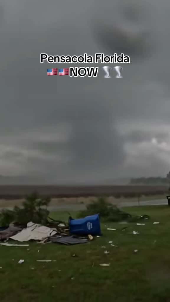 Cover for Tornado touches down in Pensacola, FL! 🌪️ Stay safe everyone! #Tornado #StormAlert #FloridaWeather