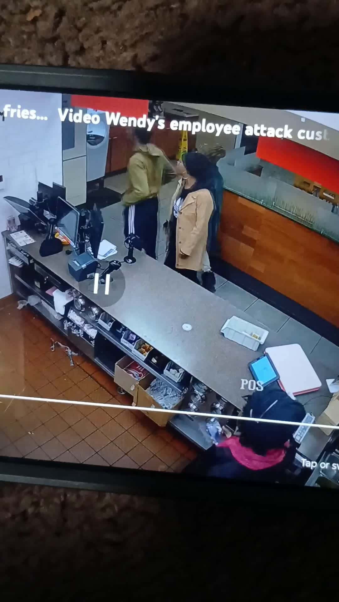 Cover for #FightCam Wendys employee scraps with customer  COLD FRIES