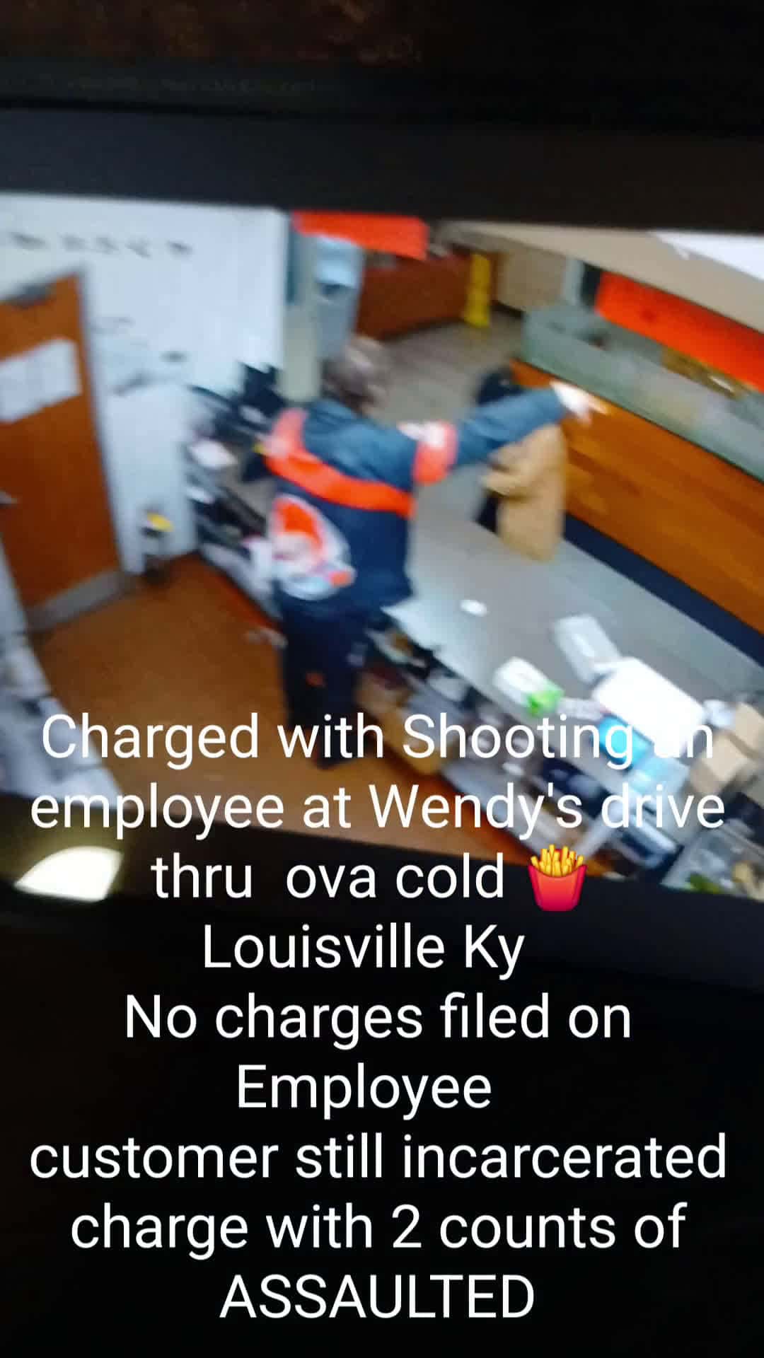 Cover for @Wendys employee attack Customer .. The customer charged with 2 counts of assult..The employee was dead wrong#louisvillenews  #wendys #employee #NotCharged in #fight #customer 