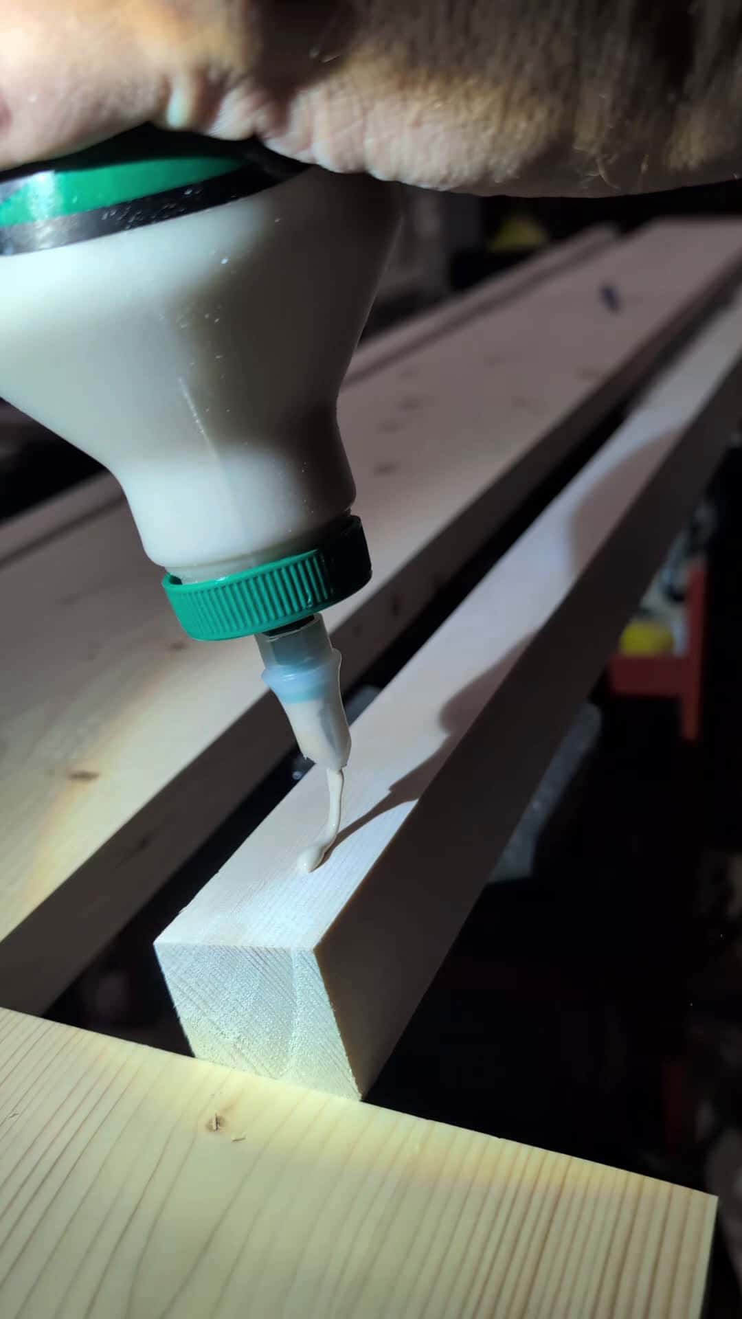 Cover for Got these strips cut on the track saw and glued in place—just a bit of sanding left, then it’s time for paint! Can’t wait to see this one come to life.#glueup #glueups #woodworking #woodwork #bedframe 