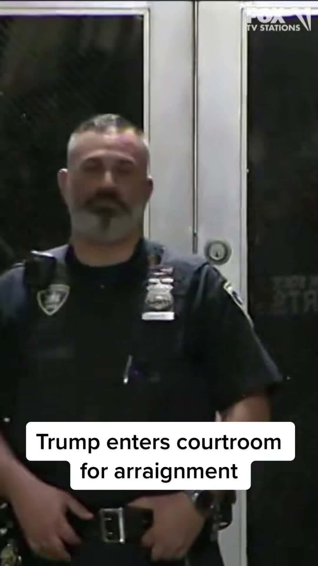 Cover for 'WHAT A MOMENT': Former President Donald Trump enters a Manhattan courtroom for his arraignment. He is expected to enter a not guilty plea. Live coverage in the link in our bio. #trump #donaldtrump #trumparraignment #politics #news #foxla