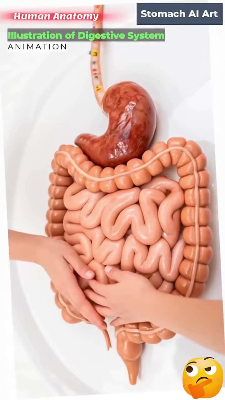 Cover for Animation of Digestive System | Stomach AI Art | 141#HumanAnatomy #digestivesystem #stomach #guthealth
