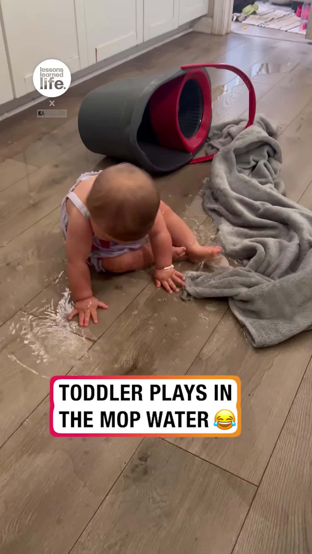 Cover for #TooFunnyToScroll Toddler Makes A Mess While Mom Is Cleaning