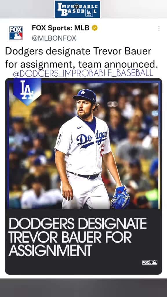Cover for 🚨 The Dodgers' Big Decision: Trevor Bauer Released! 🌟 What's Next for Bauer in MLB? 🗣 #TrevorBauer #Dodgers #MLB
