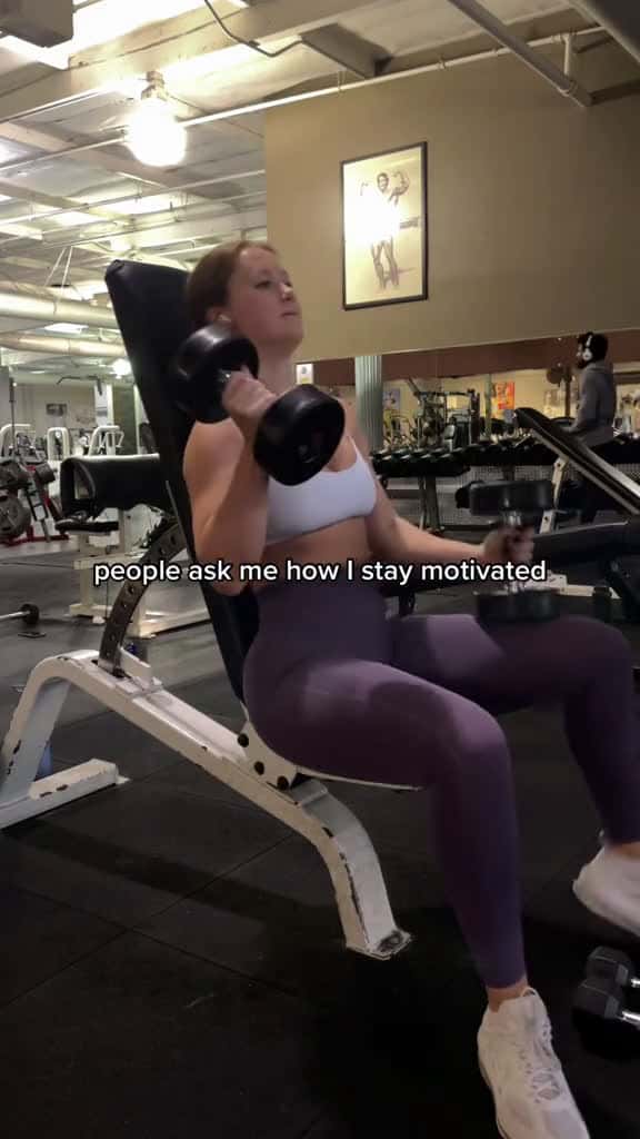Cover for motivation will come and go but you have to keep showing up for yourself EVERY. SINGLE. DAY. 🤍 #fitness #motivation #gymtok #fittok #fyp