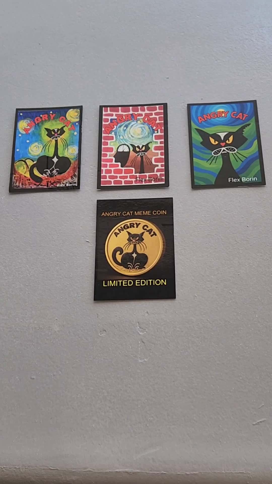 Cover for Angry Cat Trading Cards.  #angrycat  #tradingcards  #collectibles   #limitededition   #nftart  #cats