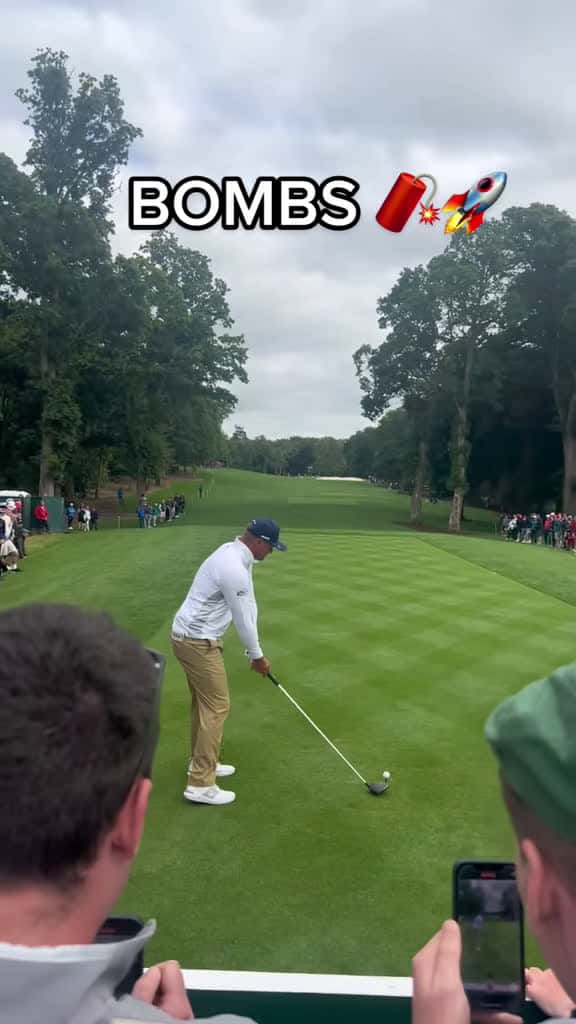 Cover for Witness Bryson DeChambeau's jaw-dropping golf shot! 🚀 #GolfMagic #BrysonDeChambeau #EpicShots