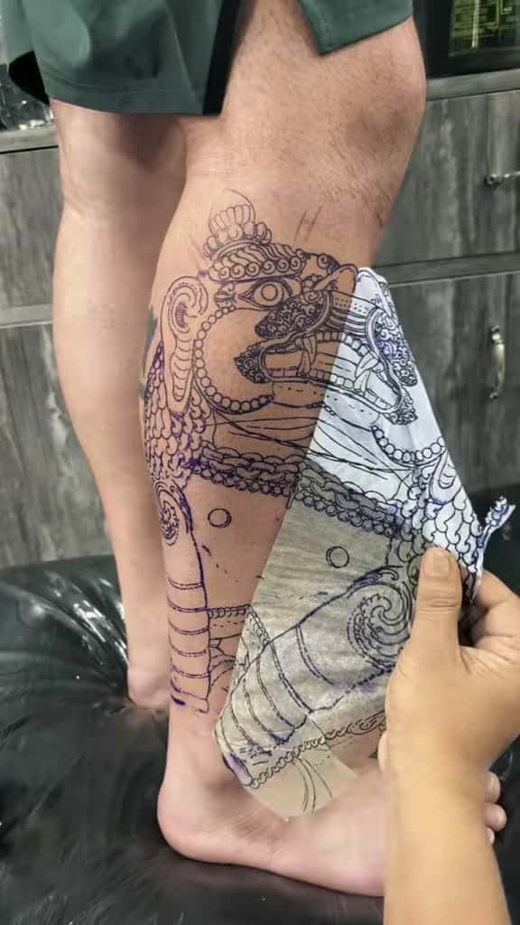 Cover for Majestic Guardian Lion Tattoo Reveal 🦁 #TattooArt #LionTattoo #InkMaster