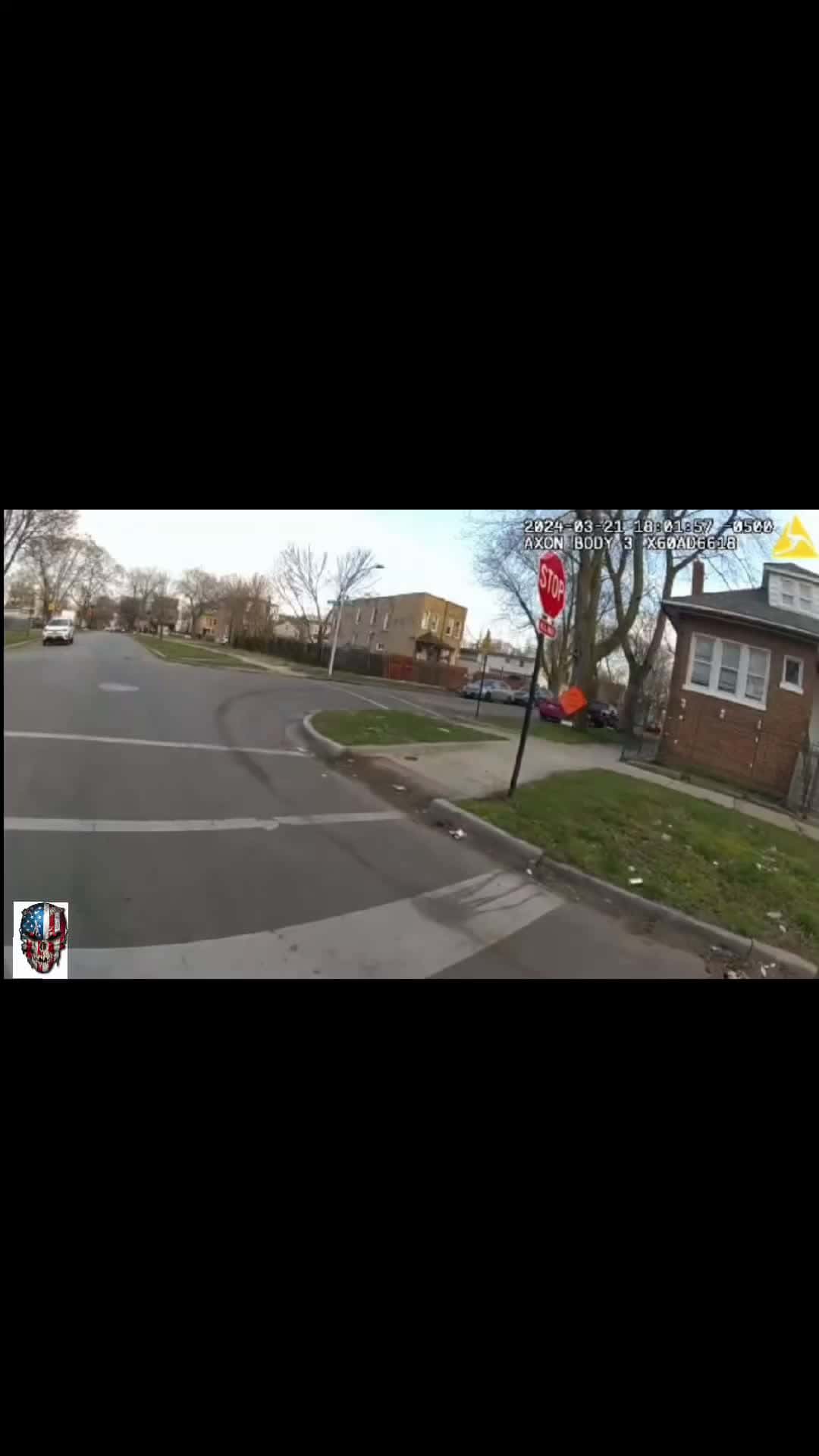 Cover for (Warning graphic content ) police bodycam of O.I.S. of man with gun. 