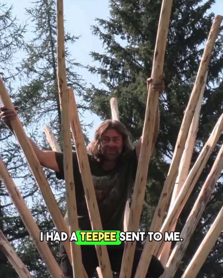 Cover for I built a TeePee #tipi #teepee #camping #bushcraft #survival #offgrid #build #diy